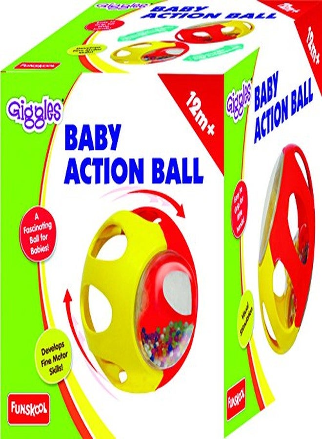 giggles Funskool Giggles - Baby Action Ball, Activity Rattle Ball For Kids, Multicolour, 12 Months & Above, Infant And Preschool Toys, 1 Pcs - Image 2